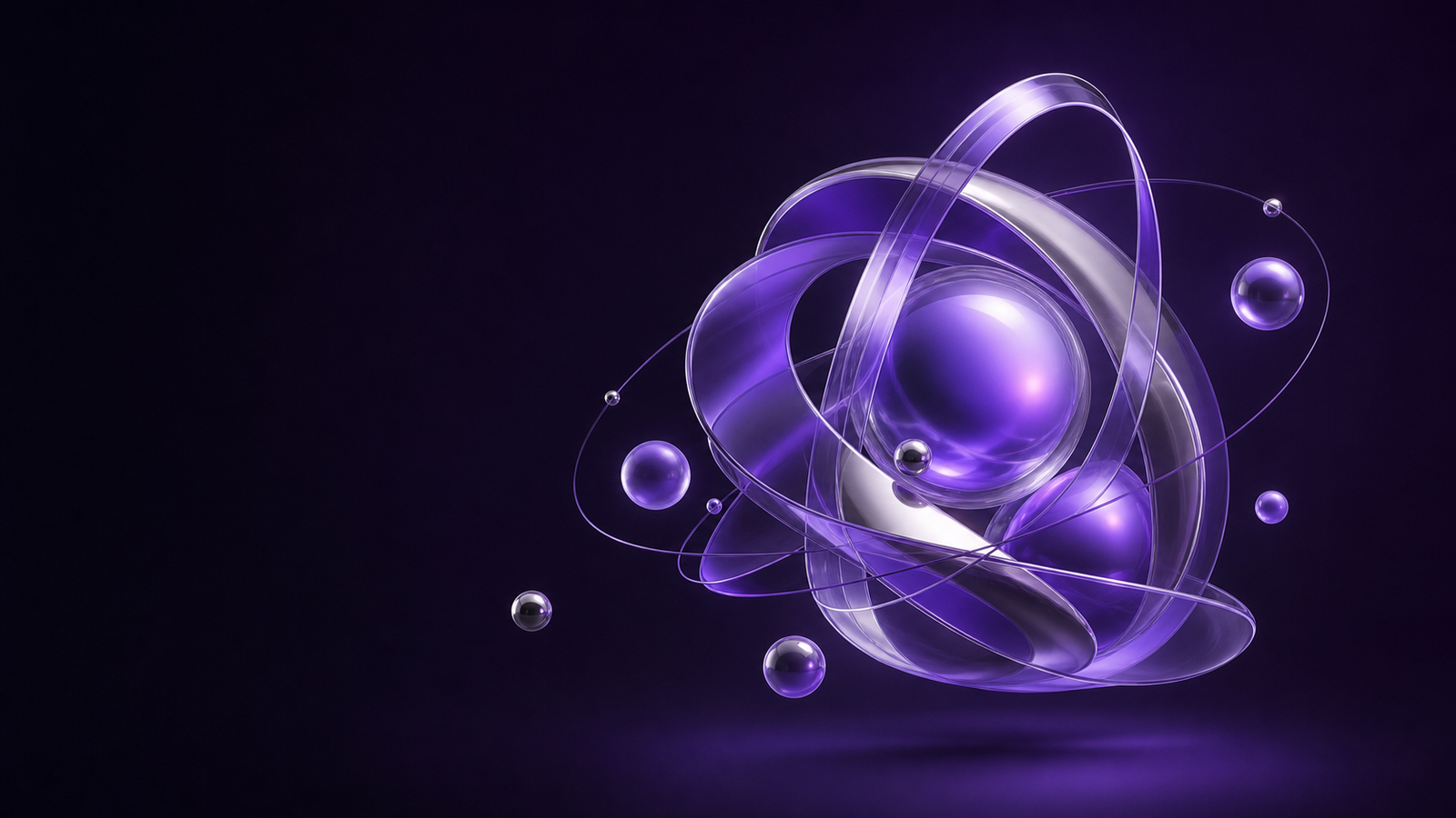 Abstract violet glass forms symbolising ONNAX Creative’s design process